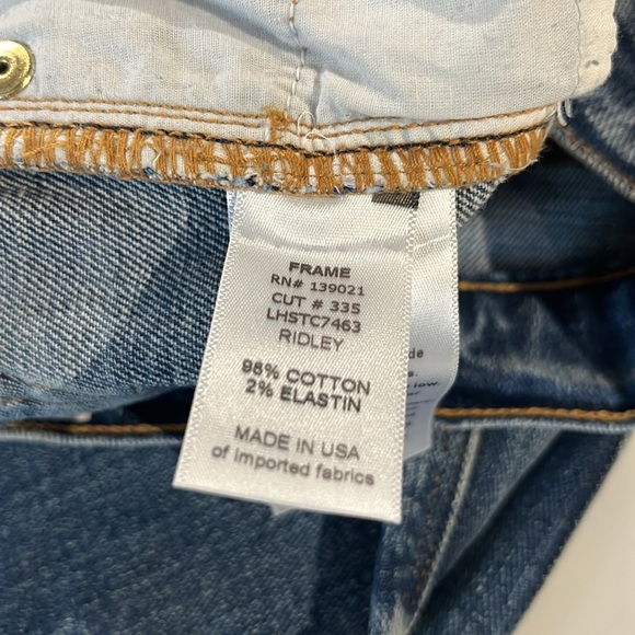 Frame Le High Straight Cuff Ridley Distressed Jeans - Picture 10 of 10